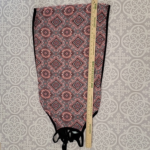 Maurices Geometric Dress Black Pink Aqua Size Small - Picture 7 of 11